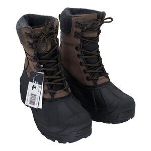 Polar Range Mens Tasco Cold Weather Snow Boots Brown Size 10